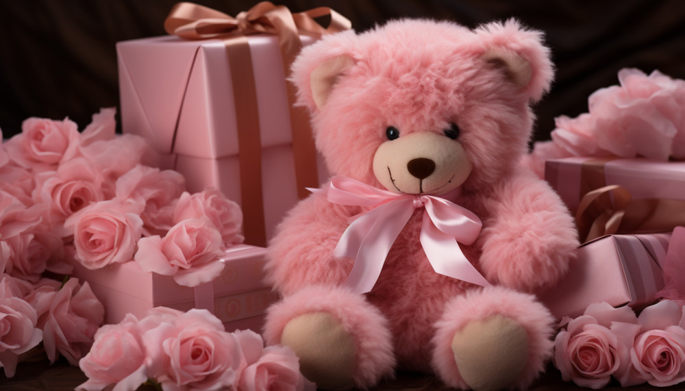 Ours en rose éternelle, offrez-la un cadeau inoubliable.